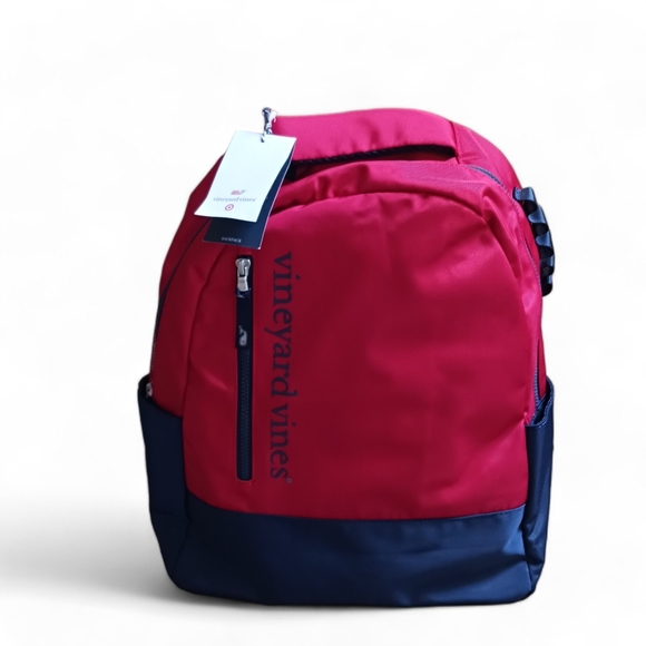 Vineyard Vines Red and Blue Fully size Large Backpack. - Picture 1 of 10